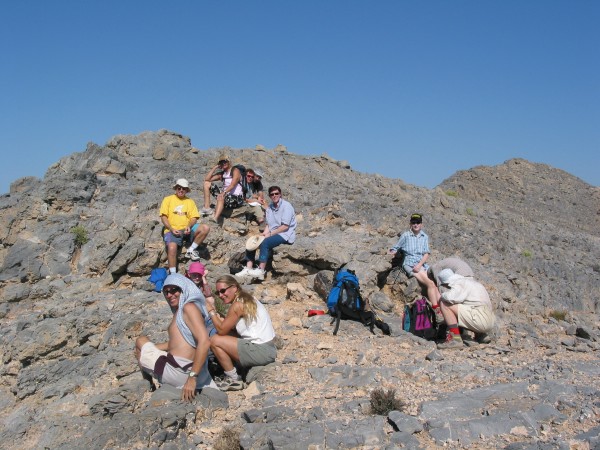 Well earned rest at the start of the ridge