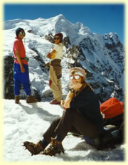 Liz on the climb of Mera Peak, Nepal