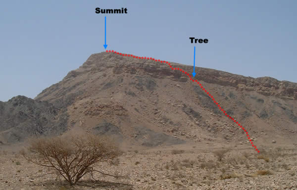 Route up "One-Tree Gully"